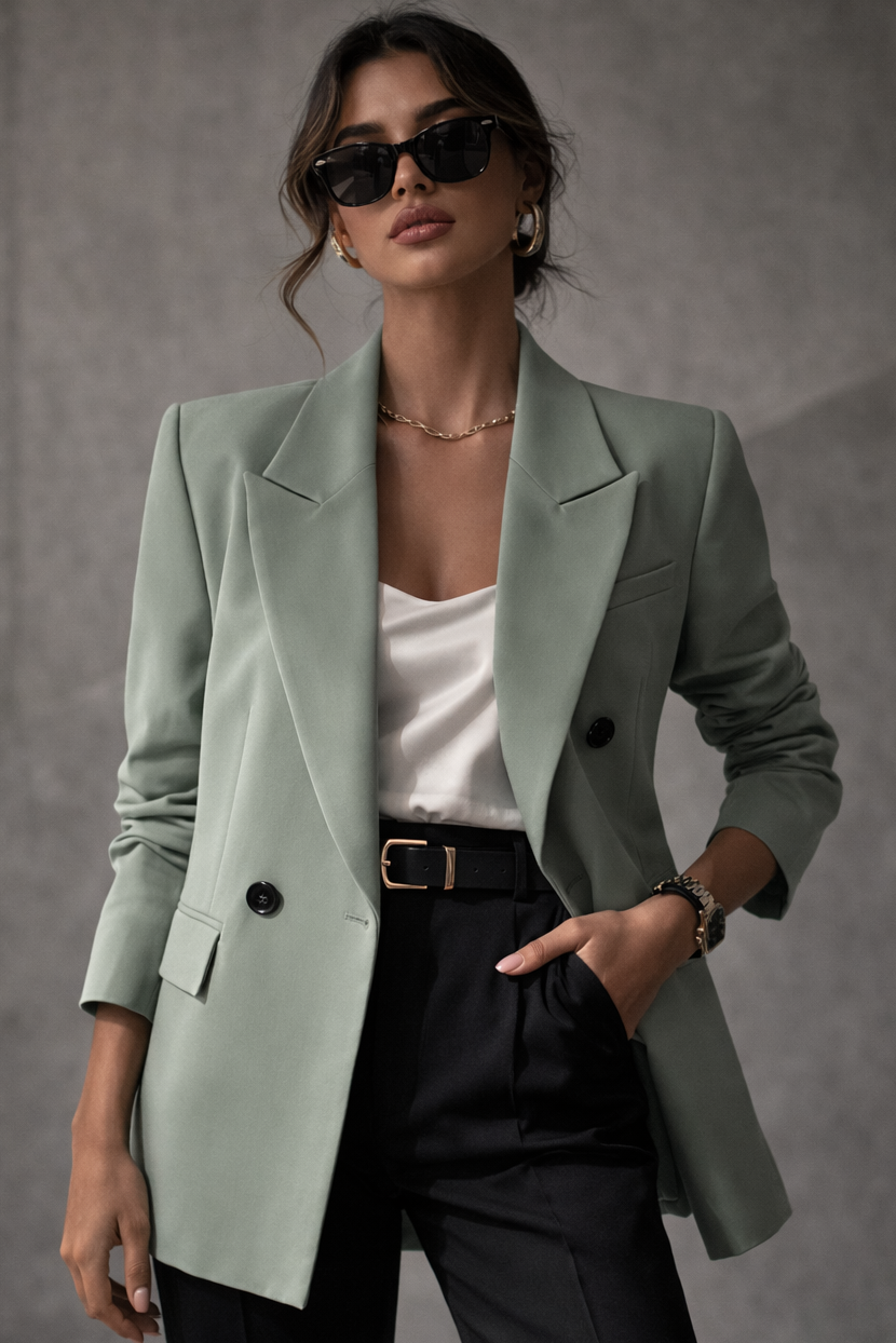 Sage Structured Blazer